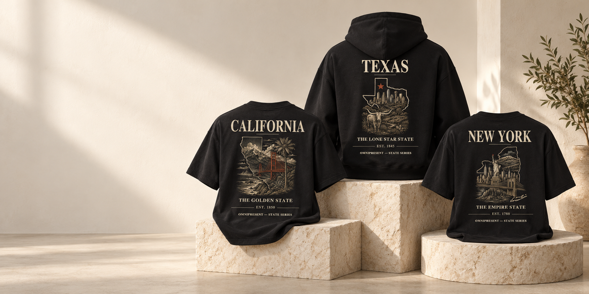 OMNIPRESENT State Series streetwear in the California desert