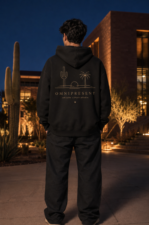 OMNIPRESENT Desert Eclipse black hoodie back